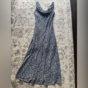 Abercrombie & Fitch Blue Cowl Neck Gown